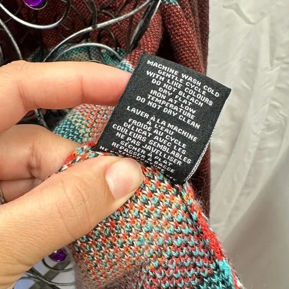 Charlie Paige tribal print waterfall cardigan size S/M - Picture 7 of 7